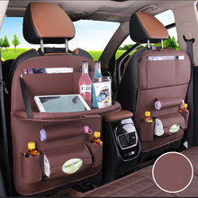 2020 New Car Ceat Storage Bag Hanging Universal Auto Multi-pocket PU Organizer Bag Leather Pad Car Ceat Shopping Cover 2024 - buy cheap
