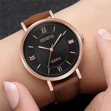 Relogio Feminino Ladies Leather Quartz Watch Fashion Rose Gold Women's Watches Top Brand Geneva Luxury Casual Dress Women Clock 2024 - купить недорого