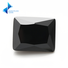 50Pcs Rectangle Shape 5A Black Color CZ Stone 2x3-13x18mm Synthetic Gems Cubic Zirconia For Jewelry Stone 2024 - compra barato