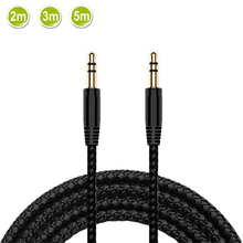 Удлинительный кабель для наушников 2/3/5 м, штекер-штекер 3,5 мм, AUX аудио, стерео, 3,5 мм, вспомогательный Шнур для iPhone, наушники, автомобильный динамик 2024 - купить недорого