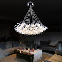 Simple modern art bubble ball glass Chandelier lighting living room Chandelier stylish personality Restaurant LED Chandelier 2024 - buy cheap