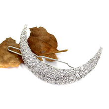 Fashion Gold Silver Color Diamante Moon Hairgrips Crystal And Rhinestone Hair Clip Barrette For Girls Women Jewelry Accessories 2024 - buy cheap