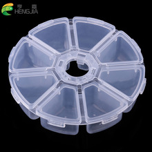 HENGJIA 8 Compartments Mini Portable Round Fishing Tackle Boxes Fishing Lure Baits 2024 - buy cheap