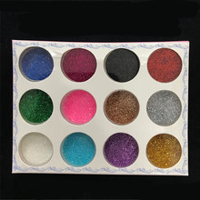 12 pós de glitter brilhantes, pó para unha, arte em unhas, manicure, decoração diy, brilho, ponta de decoração de mistura 2024 - compre barato