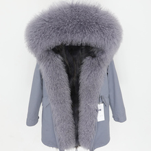 2018 autumn winter women's parka coat thick detachable scorpion liner fur lamb hair super large fur collar overcome 2024 - buy cheap