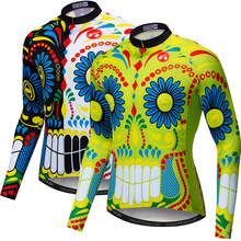 Cycling Jersey Tops Men Autumn Racing Cycling Clothing Maillot Ropa Ciclismo Long Sleeve mtb Bike Shirt Bicycle Jacket Skull 2024 - buy cheap