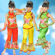 Traje de danza folklórico de China para niños, traje de baile para niñas, 2 uds., nuevo, 2016 2024 - compra barato