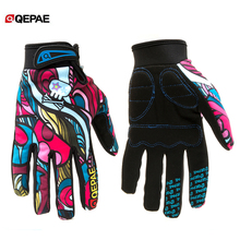 Qepae полнопальцевые спортивные перчатки, велосипедные перчатки, противоскользящие велосипедные перчатки для верховой езды для женщин/мужчин, для катания на лыжах, мотоцикле 2024 - купить недорого