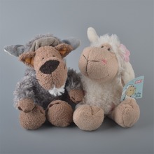 2Pcs 25cm White Sheeps And Gray Wolf Stuffed Plush Toy, Baby Kids Doll Gift Free Shipping 2024 - buy cheap