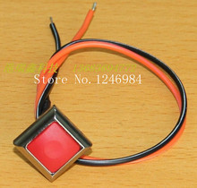 [SA]M12 interruptor de Reinicio Deli Wei de Taiwán a prueba de agua con una línea de borde de metal blanco PAS6 sin bloqueo cuadrado rojo -- 20 unids/lote 2024 - compra barato
