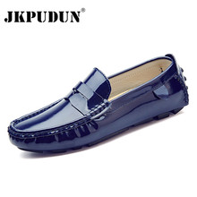 JKPUDUN Men Casual Shoes Luxury Brand 2018 Split Leather Fashion Boat Shoes Men Italian Slip On Loafers Moccasins Zapatos Hombre 2022 - buy cheap
