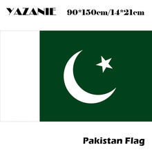 YAZANIE 90x150cm Pakistan Flag 3x5 Feet High Quality Hanging Flying Flag Super Poly Football Flag Indoor Outdoor Polyester Flag 2024 - buy cheap