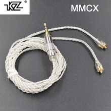 Hot KZ / TRN MMCX Cable Silver Plating Cable Upgraded Cable Replacement Cable Use For Shure SE535 SE846 UE900 DZ9 DZX 2024 - buy cheap