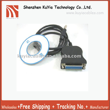 Free Shipping+PC USB TO 25 Pin Female Parallel Printer Adapter Cable/USB TO Printer Cable+Black+driver 2024 - buy cheap