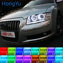 for Audi A8 S8 2004 2005 2006 - 2009 Accessories Headlight Multi-color RGB LED Angel Eyes Halo Ring Eye DRL RF Remote Control 2024 - buy cheap
