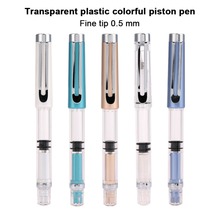 0.5MM Transparent Fountain Pen 9 Color WING SUNG 3008 Transparent Fine Nib Fountain Pens Student Kids Writing Pens Stationery 2024 - buy cheap