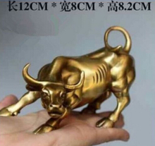 WBY 809+++++Big Wall Street Bronze Fierce Bull OX Statue-Brass 2024 - buy cheap