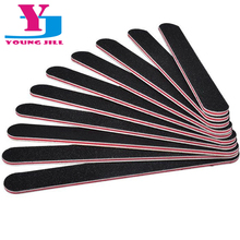 10Pcs/Lot Buffing File 100/180 Grit Nail Files Professional Black Straight Salon Glitter File  UV Gel Tips Art Tool Supplier 2024 - buy cheap