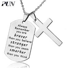 PUN necklaces & pendants chocker neckless cross pendant necklace stainless steel chain choker necklace mens chains male punk 2024 - buy cheap