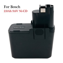 Аккумуляторная батарея 9,6 V 2.0Ah Nicd электроинструменты сменные батареи BAT001 для Bosch беспроводные дрели GSR 9,6 VE PSR PSB 9,6 2024 - купить недорого