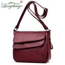 Hot Women Leather Messenger Bag Luxury Handbags Designer High Quality Female Vintage Crossbody Bags For Women Flap Shoulder Bags 2024 - купить недорого