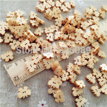 1000pcs 13mm Natural Butterfly Shaped Wooden Buttons 2 Holes Cartoon Wood Sewing Baby Crafts Scrapbooking 2024 - buy cheap