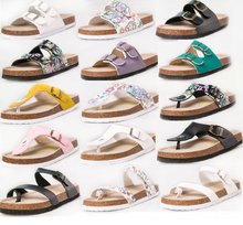 Big Size 9 10 42 43 Metal Buckle Cork Sandals Women Belt Strap Babouche Slides Travel Beach Flipflops Brand Valentine' Slippers 2024 - buy cheap