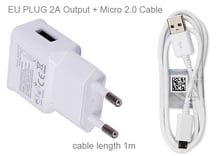 Cable de datos Micro USB, cargador de teléfono adaptador UE EE. UU. Para Galaxy J2 ProJ2/A7/J2 Core/J7 Prime (2018), para Meizu M3S/M5/M5 S/MX5E/M5 C 2024 - compra barato