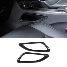 2pcs/set Car-styling Carbon Fiber Style Side Gear Box Panel Decoration Frame Trim For Jaguar F-Pace f pace X761 2016-2018 2024 - buy cheap