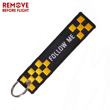 Fashion New Follow Me Keychain Embroidery Priority Portachiavi Key Ring Chain Sleutelhanger Remove Before Flight  llaveros 2024 - buy cheap