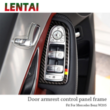 Lentai-painel de controle para porta de carro, adesivo com botão de janela, compatível com mercedes benz w205 2024 - compre barato