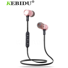 Kebidu-auriculares intrauditivos inalámbricos con Bluetooth, audífonos estéreo con micrófono, diseño magnético, para teléfono inteligente 2024 - compra barato