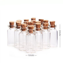 10pcs/lot 16*35mm 2ml Clear Glass Bottles Vials Jars with Cork Stopper DIY Wedding Home Decor Storage Jars Glass Wishing Bottles 2024 - buy cheap