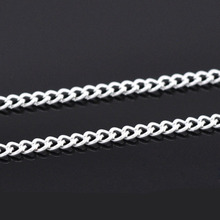 DoreenBeads-cadenas de eslabones de color plateado, 10M, 3x2,2mm (B13656), yiwu 2024 - compra barato