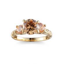 Mujer chicas geométrica de Color de cristal de oro y anillo de promesa Anillos de Compromiso de boda para las mujeres mejores regalos 2024 - compra barato