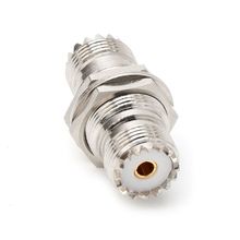 UHF SO239 Female Nut To Female Jack Nut Panel Mount Adapter Connector Straight F/F 2024 - buy cheap