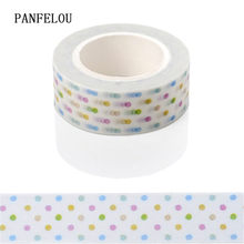 PANFELOU-pegatinas divisorias de puntos, adhesivos de papel washi, Cuenta de mano para álbum de recortes, DIY, 1,5 CM x 10M 2024 - compra barato