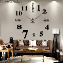ChikeninPacket DIY 3D Wall Clock Large Size Mirrors Surface Home Decoration Luxury Art Sticker 2024 - buy cheap