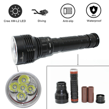 LED lanterna Diving flashlight 5x XM-L2 LED Waterproof dive torch Waterproof scuba flashlight 18650/26650 Dive light 2024 - buy cheap
