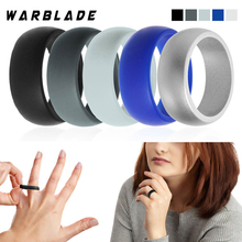 Anéis de borracha flexível crossfit para homens e mulheres, anéis de silicone com 7 tamanhos hipoalergênico de 6 a 12mm para presente de casamento 2024 - compre barato
