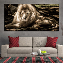 1 шт. фотопечать на холсте животное лев настенные украшения художественное полотно настенные картины 2024 - купить недорого