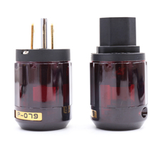1 par P-079 chapado en oro enchufe de alimentación de EE. UU. + C-079 conector IEC para audio DIY cable de alimentación 2024 - compra barato