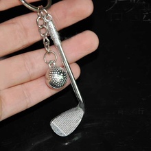 Beautiful Alloy Silver Golf Club Ball Key Ring For Bag Purse Pendant Decoration Golf Car Phone Key Chain Craft Gift Souvenir 2024 - купить недорого