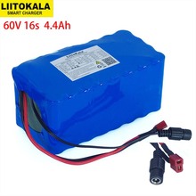 Liitokala-bateria de íon-lítio 60v, 16 s2p, 67.2v, 18650 a, 4400mah, ebike, bicicleta elétrica, scooter, com descarga de 20a, bms, 1000 watts 2024 - compre barato