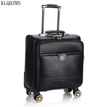 KLQDZMS-Equipaje giratorio de cuero PU, Maleta de viaje, cubierta de maleta de viaje, 16 pulgadas 2024 - compra barato