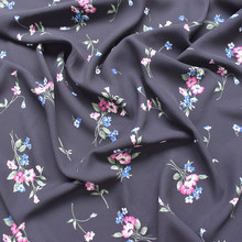 145x100cm Imported High End Floral print Soft Chiffon Fabric for Women Wedding Beach Dress Shirt scarf Sewing Cloth Upholstery 2024 - buy cheap