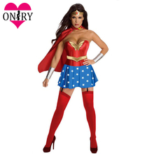 Red / Blue Adult Sexy Superhero Costumes Women Cosplay Carnival Halloween Costume Superwoman Corset Skirt Fancy Dress Plus Size 2024 - buy cheap