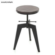 IKayaa-taburete DE Bar giratorio superior DE madera DE pino Natural, silla DE comedor DE estilo Industrial, ajustable en altura, disponible en EE. UU. 2024 - compra barato
