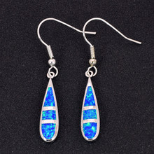 Wholesale & Retail Fashion Blue Fine Fire Opal Earrings 925 Sterling Sliver Jewelry For Women EJL16030803 2024 - buy cheap