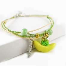 Cartoon Banana Ceramic Hand Knitting beads Bracelets Chinese ethnic style jewelry for women Children gift #FY203 2024 - buy cheap